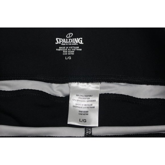 Spalding women's wide waist athletic compression performance workout leggings L - Picture 8 of 8